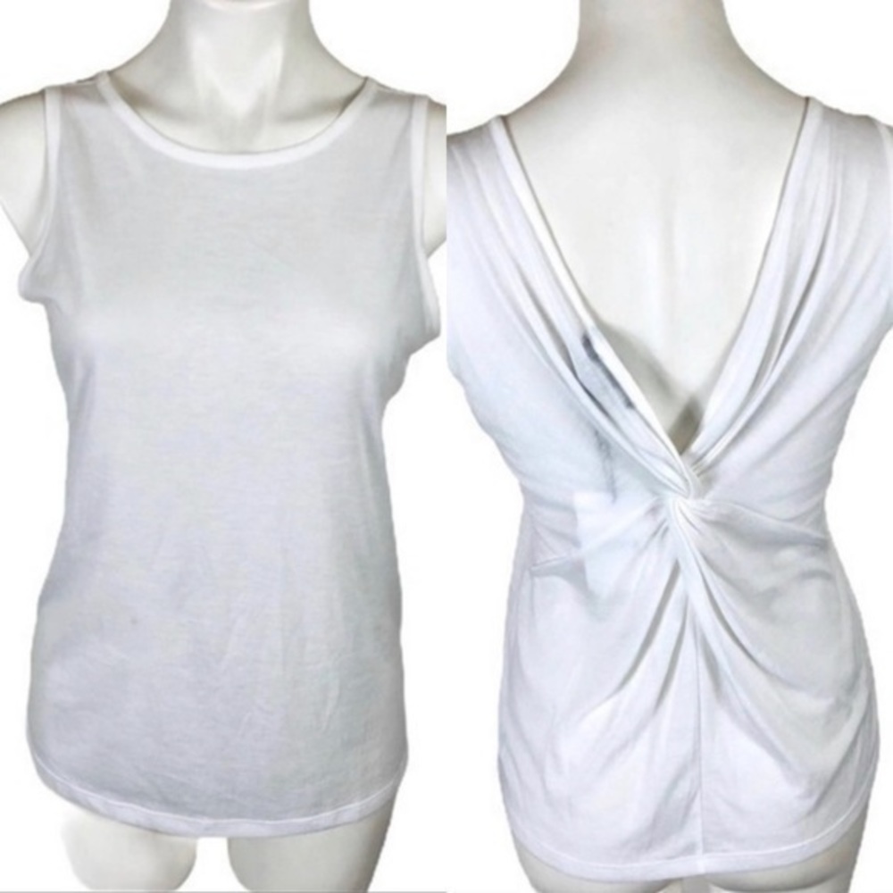 Theory Twist Back Shirt NWT | Women SP Small Petite | White